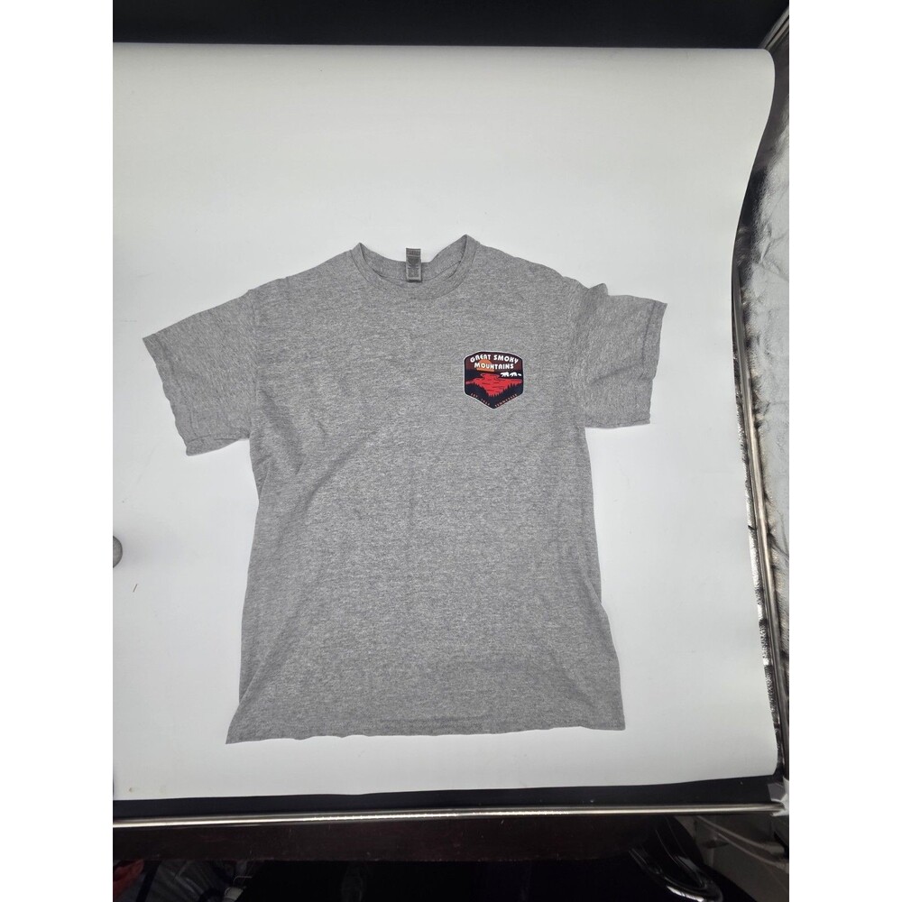 Great Smoky Mountains Gray 2 Sided Shirt Size M Medium Graphic Print Bears - Picture 15 of 15